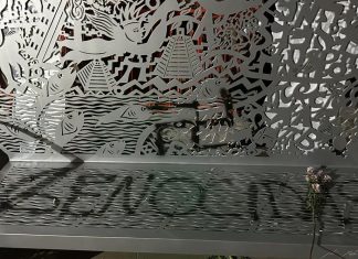 Manifestación pro Palestina en la embajada de Israel