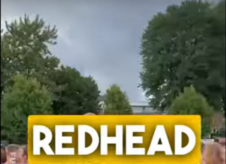 ¡Traed a Bibas a casa! para conmemorar durante el festival anual Redhead Days en los Países Bajos a la familia que esta secuestrada por Hamas