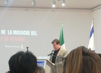 EVENTO CONMEMORATIVO EN MEXICO POR LA MASACRE DEL 7 DE OCTUBRE EN ISRAEL