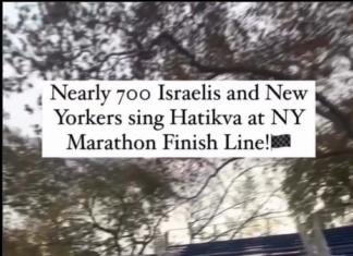 Muestras a favor de Israel en el maratón de Nueva York