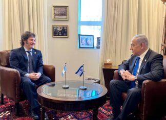 NETANYAHU Y MILEI VISITARON JUNTOS EL KOTEL EN JERUSALEN