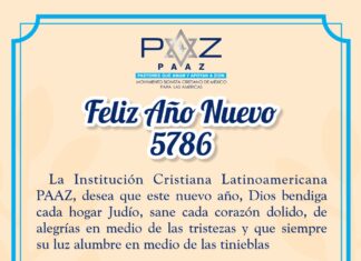 La Institución Cristiana Latinoamericana PAAZ desea un Feliz Año Nuevo 5786