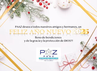 PAAZ desea un Feliz Año Nuevo 2026 a amigos y hermanos