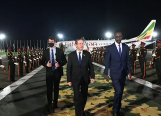 El presidente Herzog aterriza en Etiopía en visita oficial