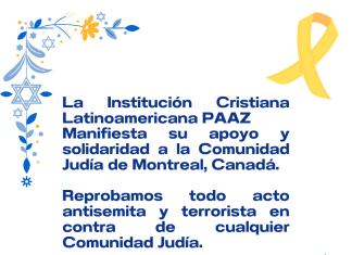 Comunicado de PAAZ a la Comunidad Judía de Montreal, Canadá