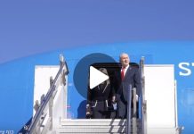 Momento En Que Netanyahu Aterrizó en EEUU Para Su Discurso Ante La Asamblea General De La ONU